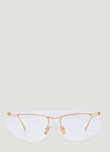 Knot Shield Sunglasses Bottega Veneta Knot Shield Sunglasses Gold bos0354002