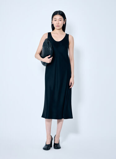 Max Mara Silk Midi Dress Black max0259004