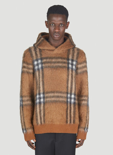 Burberry Malone Fluffy Check Sweater Brown bur0151009