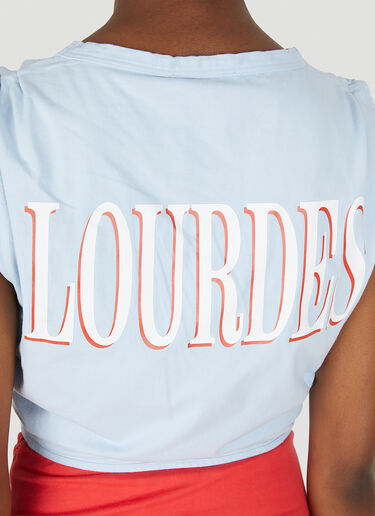 Lourdes Gathered Top Light Blue lou0249005