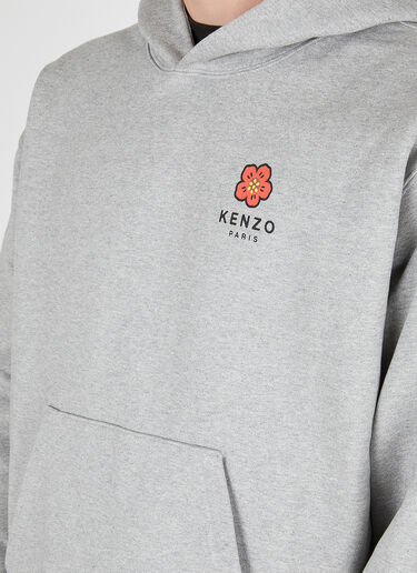 Kenzo Logo Print Hooded Sweatshirt Grey knz0150009