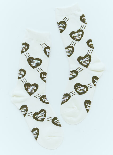 Y-3 Heart Logo Jacquard Socks White yyy0152041