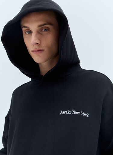 Awake NY Serif Hooded Sweatshirt Black awk0156008