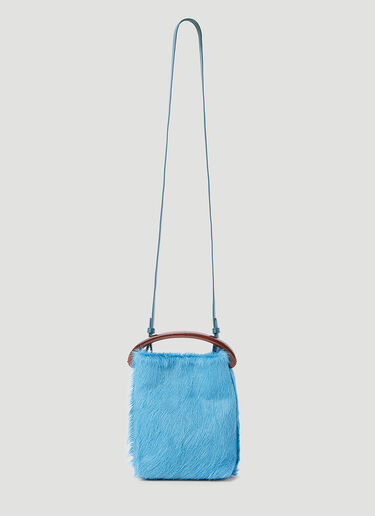 Dries Van Noten Pony Hair Handbag Blue dvn0253002