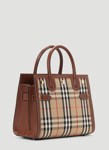 Burberry Title 复古格纹迷你托特包 米色 bur0243034