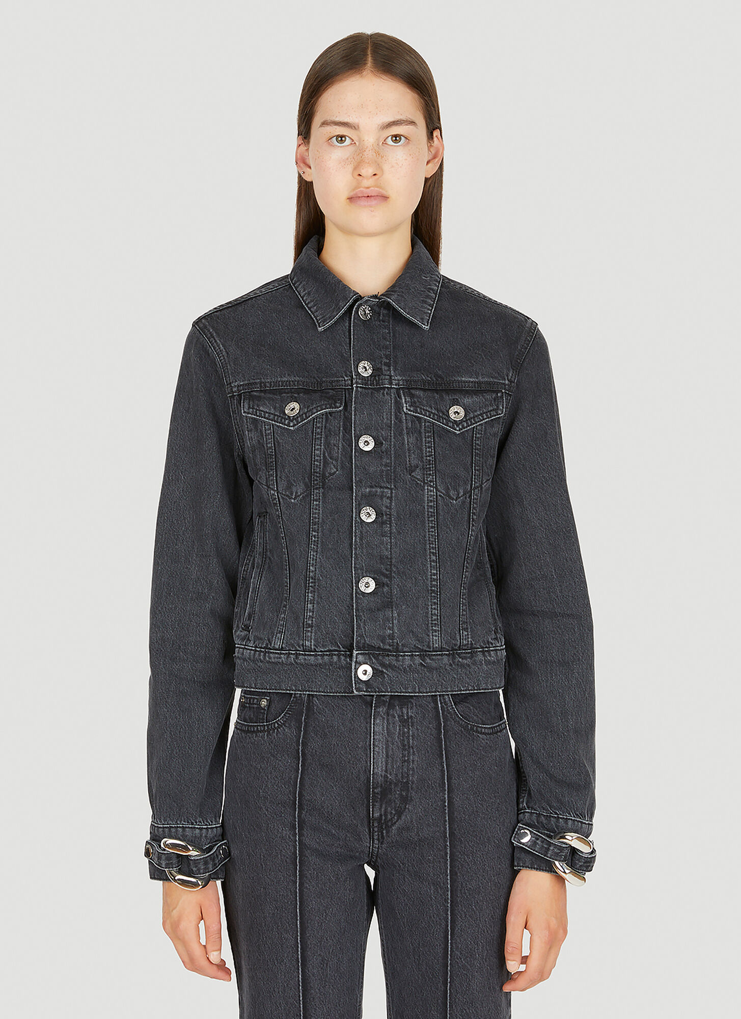 Shop Jw Anderson Chain Link Trucker Denim Jacket