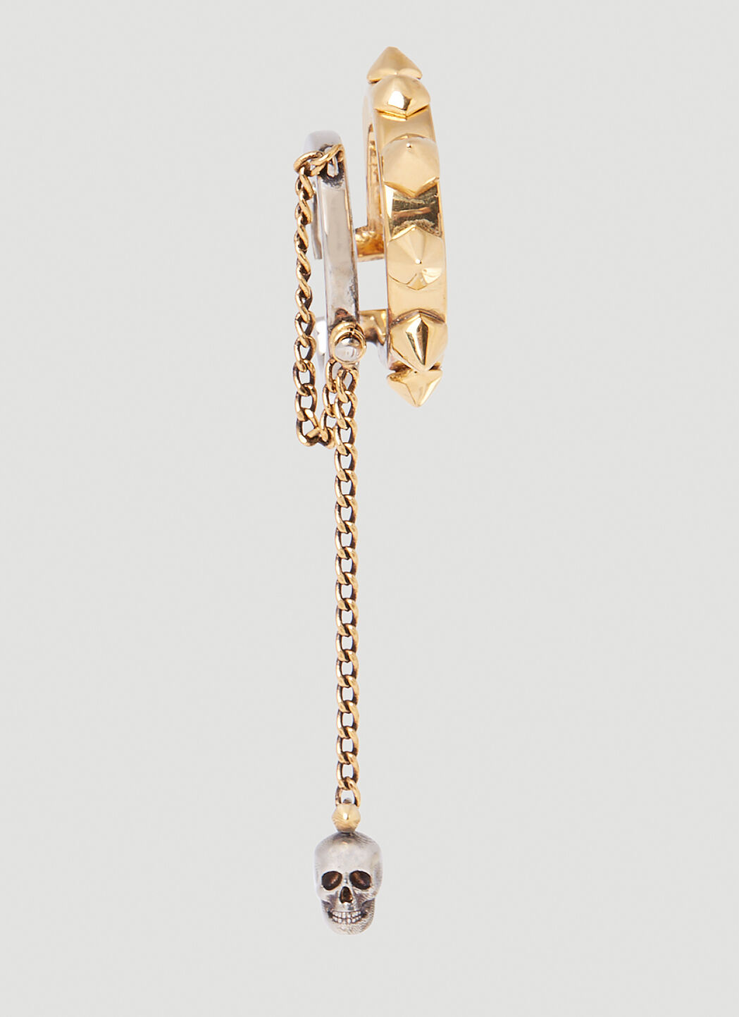 Alexander McQueen Punk Stud Ear Cuff in Gold LN CC