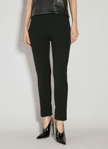 Saint Laurent High-Waisted Cashmere Leggings Black sla0254036