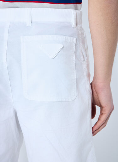 Prada Oxford Shorts White pra0160007