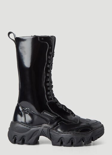 Patent Combat Boots Rombaut Patent Combat Boots Black rmb0246006