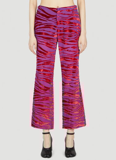애니멀리어 벨벳 팬츠 Gucci 애니멀리어 벨벳 팬츠 퍼플 guc0252068