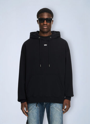 LN-CC® - Off-White: 3D Spray Arrow Skate Hoodie - Black Off-White 3D Spray Arrow Skate Hoodie Black ofw0164109