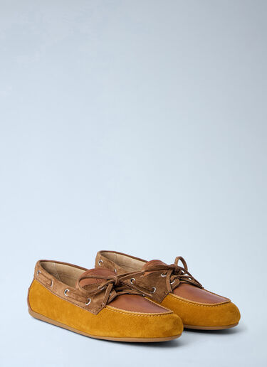 Miu Miu Suede Boat Shoes Brown miu0264030