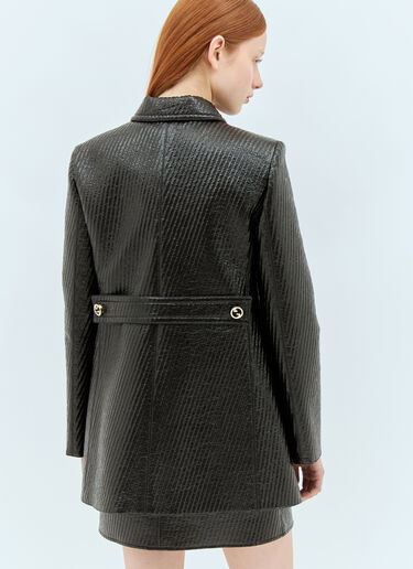 Gucci High-Shine Interlocking G Coat Black guc0257030