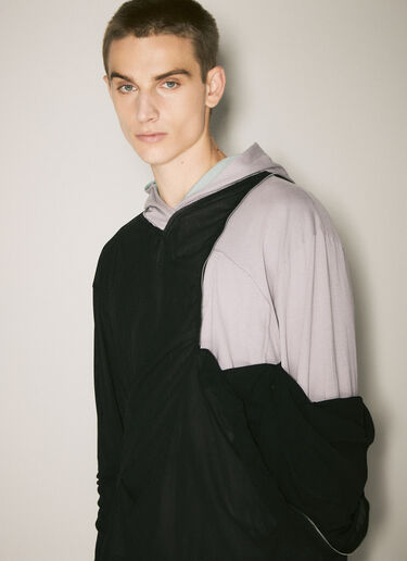 Kiko Kostadinov Knox Mesh Hooded Sweatshirt Grey kko0158008