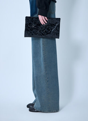 싱글 스티치 로고 클러치 백 MM6 Maison Margiela 싱글 스티치 로고 클러치 백 검정 mmm0264022