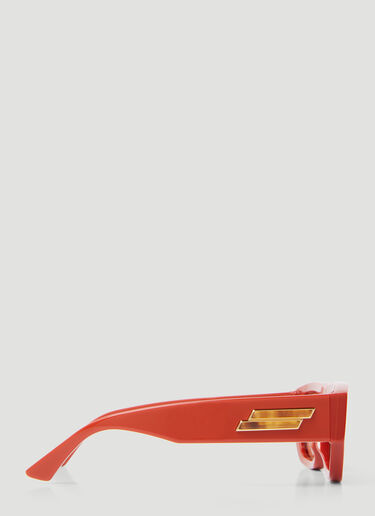Bottega Veneta Bolt Rectangular Sunglasses Orange bos0353003
