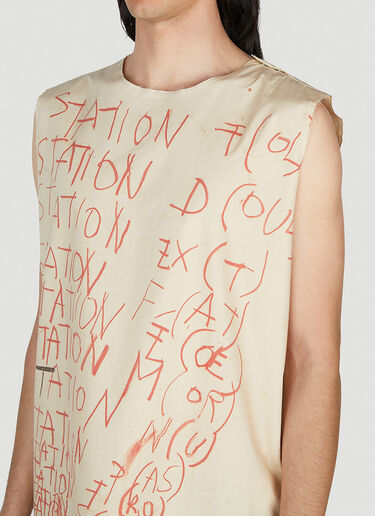 Raf Simons Station Tank Top Beige raf0152004