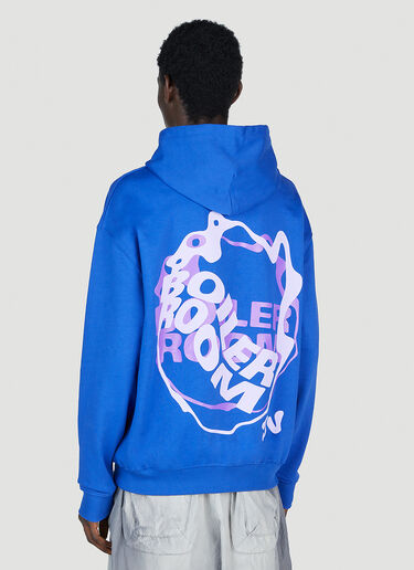 Boiler Room Waved Logo Hooded Sweatshirt Blue bor0153009