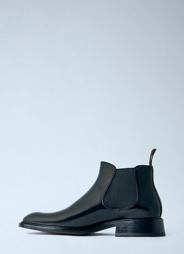 LN-CC® - The Row: Gable Leather Ankle Boots - Black The Row Gable Leather Ankle Boots Black row0166016