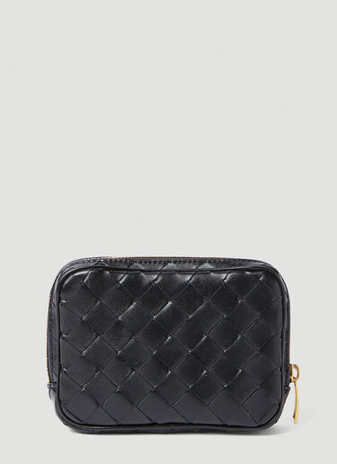 Bottega Veneta Teen Intrecciato Zip Pouch Black bov0255091