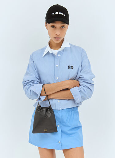 Miu Miu Velvet Baseball Cap Black miu0258059