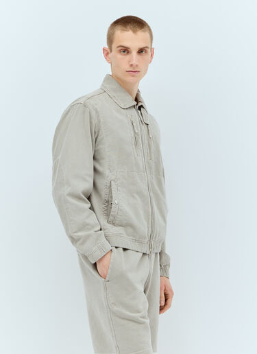 Stone Island 拉链帆布夹克 灰色 sto0156021