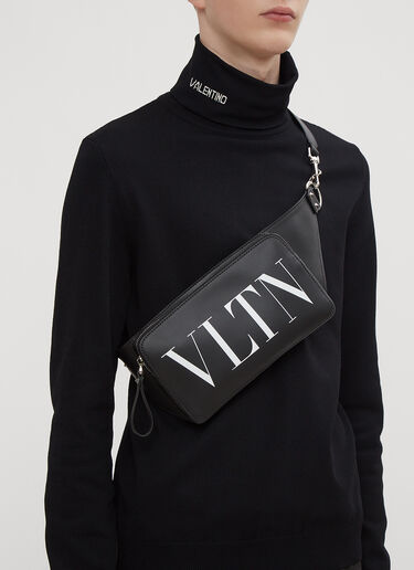 Valentino VLTN Leather Crossbody Bag Black val0133023