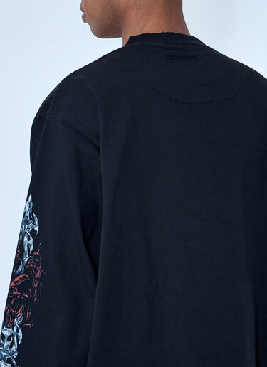 VETEMENTS Graphic Long Sleeve T-Shirt Black vet0164005