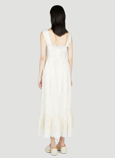 Gucci 双 G 花朵英格兰刺绣连衣裙 白色 guc0253033