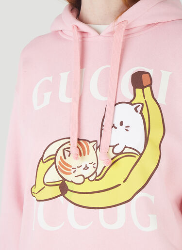 Gucci [ばなにゃ] フード付きスウェットシャツ ピンク guc0245052