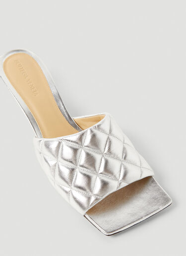 Padded Kitten Heel Mules Bottega Veneta Padded Kitten Heel Mules Silver bov0251080