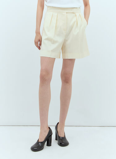 Max Mara 울 캔버스 쇼츠 크림 max0257016