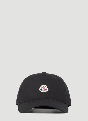 Moncler Logo Patch Baseball Hat Black mon0252028