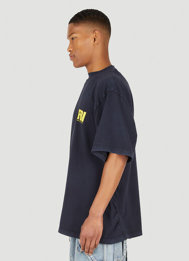 Balenciaga Worn Out FBI T-Shirt Navy bal0147003