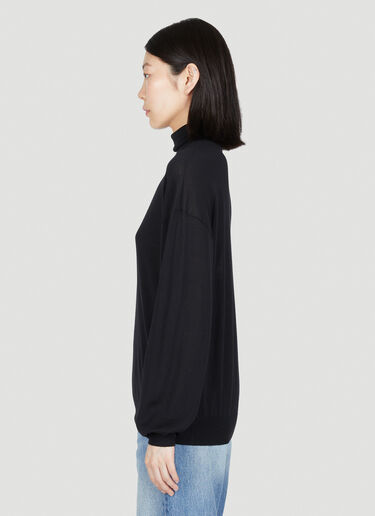 Semi Sheer Turtleneck Sweater Saint Laurent Semi Sheer Turtleneck Sweater Black sla0253029