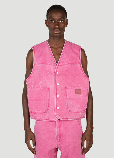 Acne Studios フェイスパッチノースリーブベスト ピンク acn0351008
