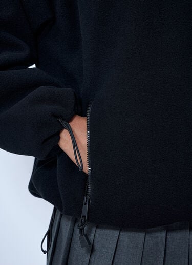 LN-CC® - Miu Miu: Half-Zip Fleece Sweatshirt - Black Miu Miu Half-Zip Fleece Sweatshirt Black miu0366005