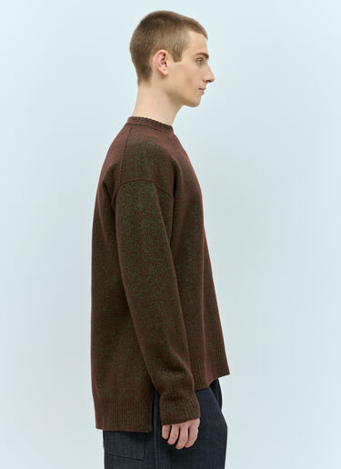 Jil Sander Oversized Wool-Blend Sweater Brown jil0155011