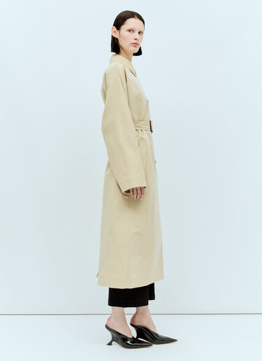 TOTEME Tumbled Cotton-Silk Trench Coat Beige tot0257024
