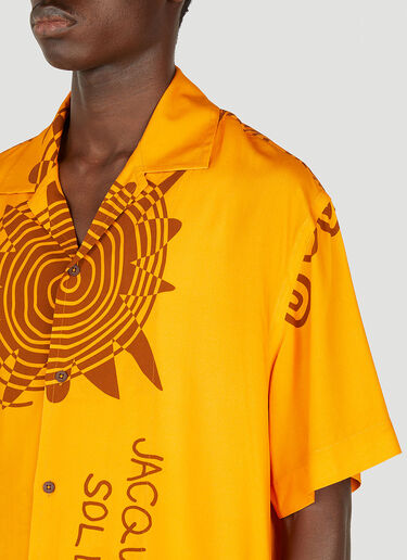 Jacquemus La Chemise Jean Shirt Orange jac0151023