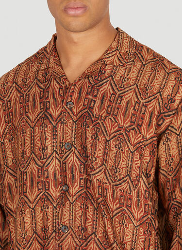 Karu Traditional Tamil 印花衬衫 棕色 kau0150002