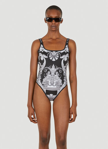 Reversible Baroque Swimsuit Versace Reversible Baroque Swimsuit Black vrs0249017