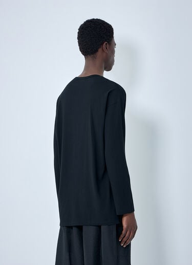 Yohji Yamamoto Gusset Long Sleeve T-Shirt Black yoy0164005