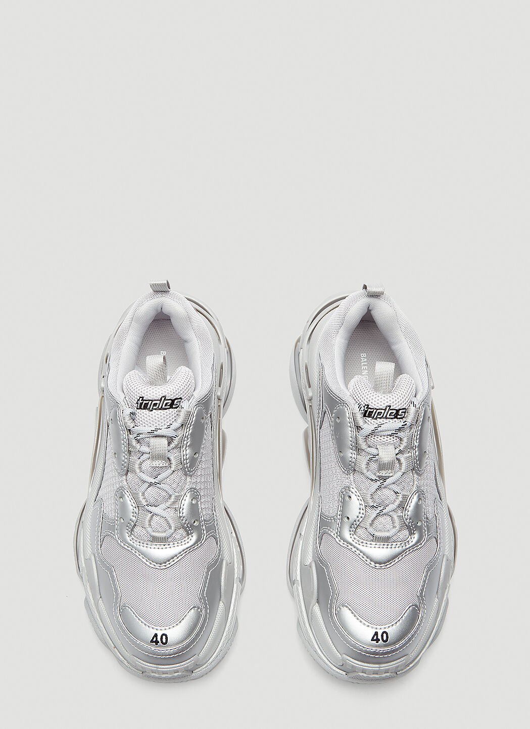 Silver balenciaga sneakers top