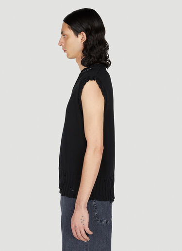Marni 디스트로이드 민소매 스웨터 블랙 mni0151005