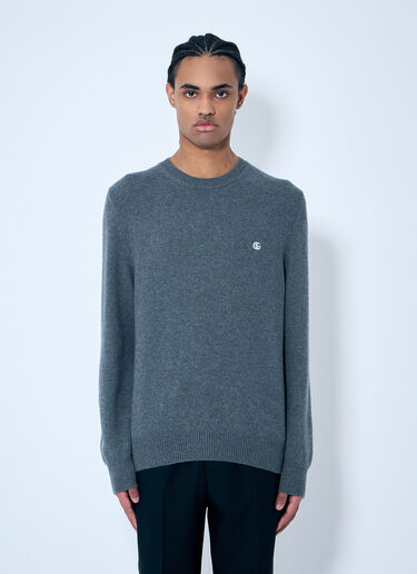 Gucci Logo Embroidered Sweater Grey guc0159038