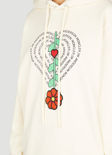 1 Moncler JW Anderson 图案印花连帽运动衫 乳白色 mjw0352002