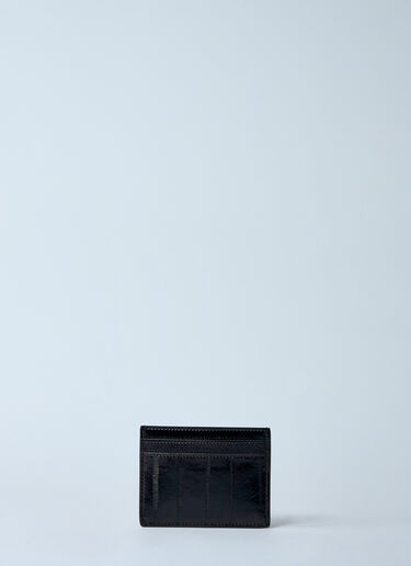 Saint Laurent 로고 프린트 가죽 카드홀더 브라운 sla0158030