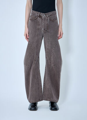 LUEDER Engineered Flare Pants Brown ldr0364003